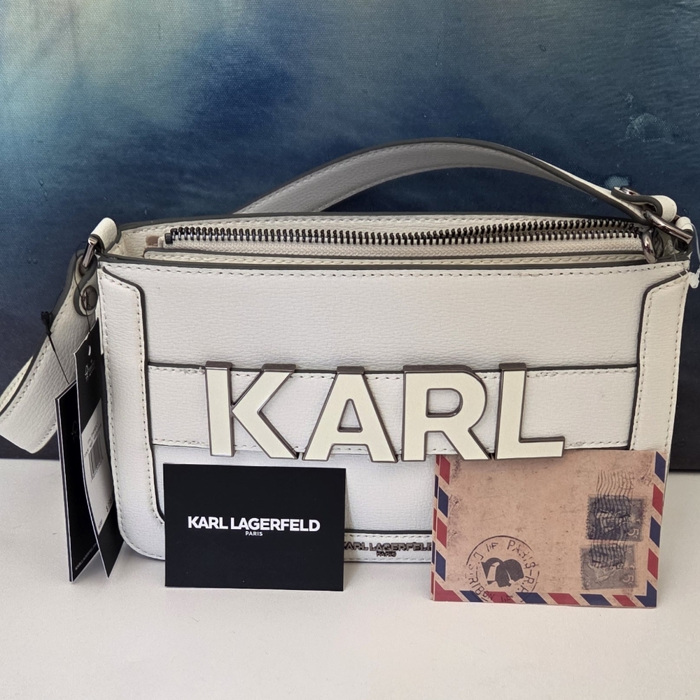 Karl Lagerfeld White Shoulder Bag NWT - Picture 16 of 16